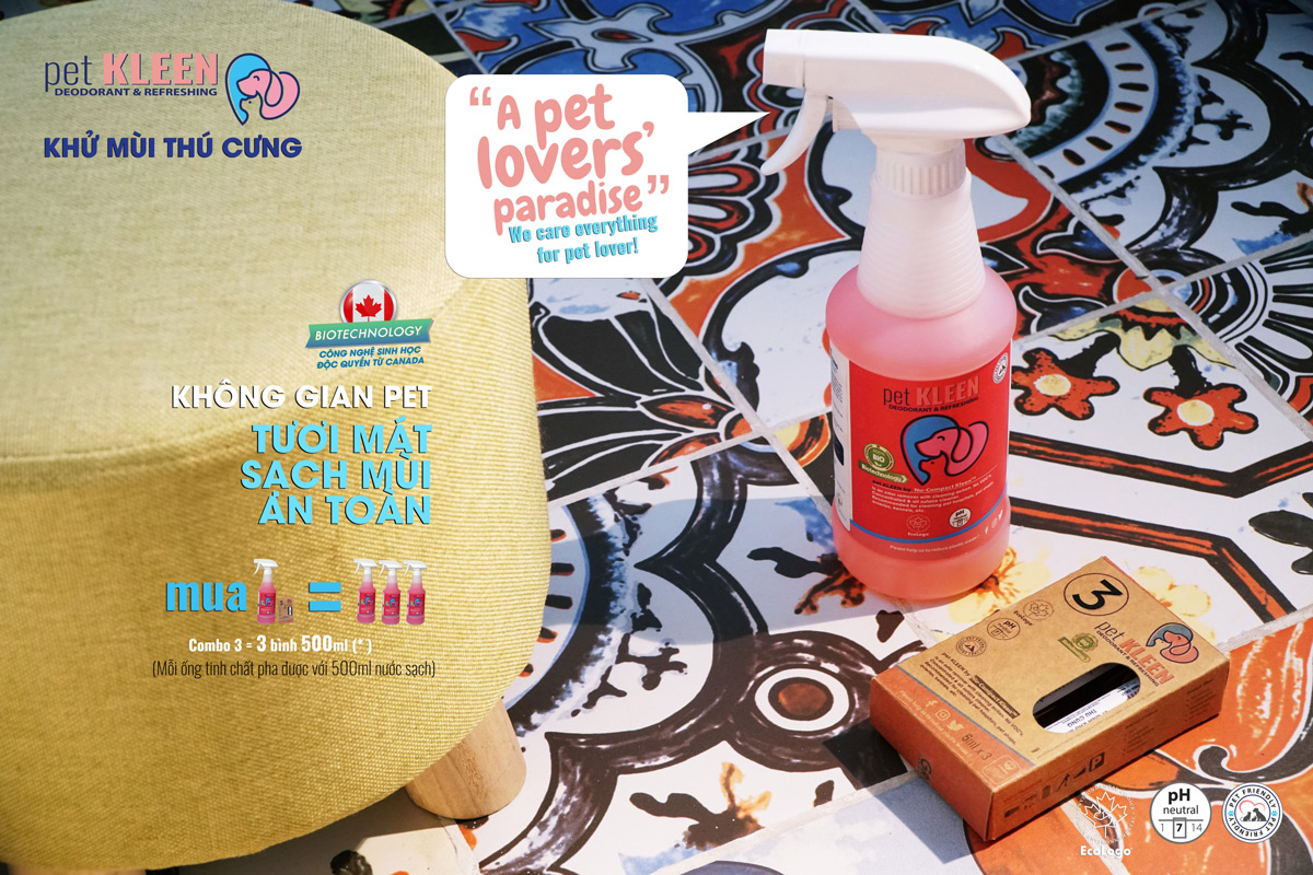 vi-sinh-khu-mui-thu-cung-pet-kleen-chai